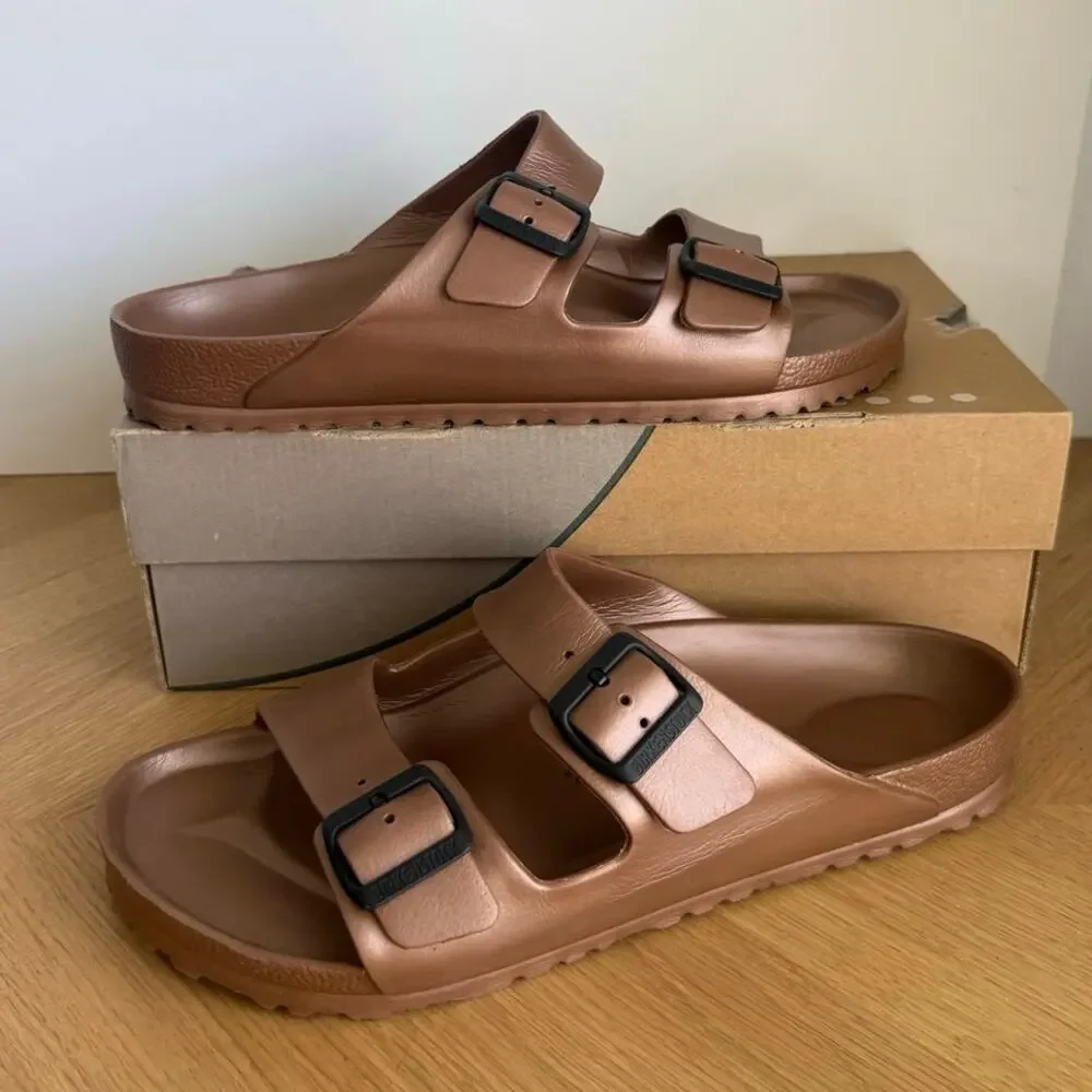 Birkenstock Arizona EVA ‘Metallic Copper’ Men Sandals- SZ 12